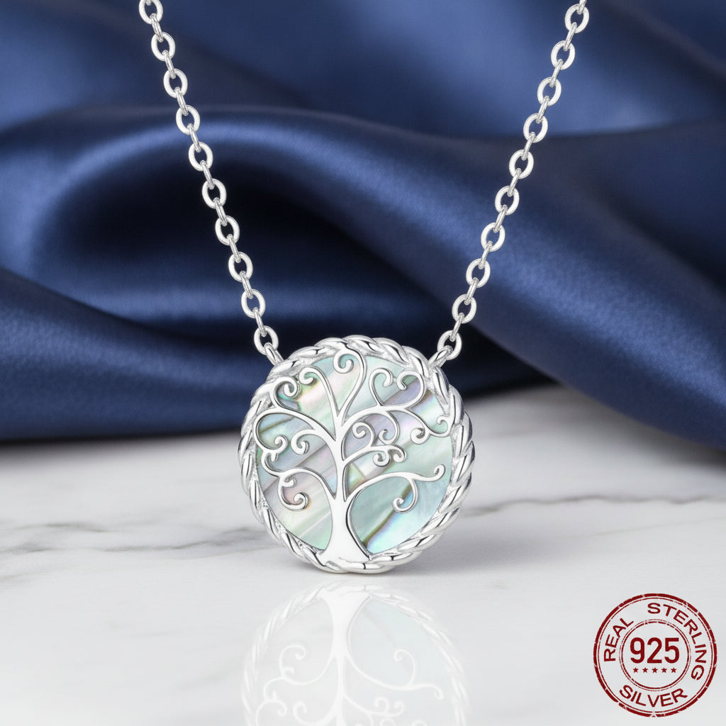 Colorful 925 Sterling Silver Tree Of Life Women's Necklace