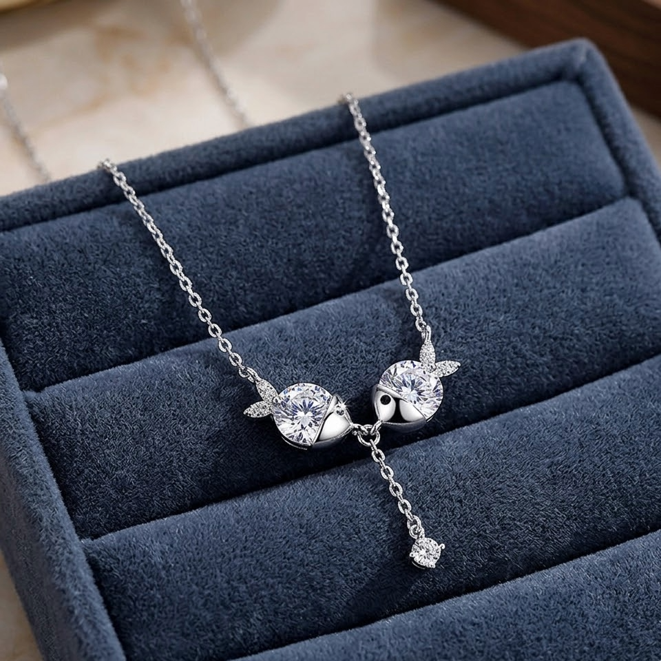 The Pisces Eternal Bond Necklace | S925 Sterling Silver & Pavé Zirconia