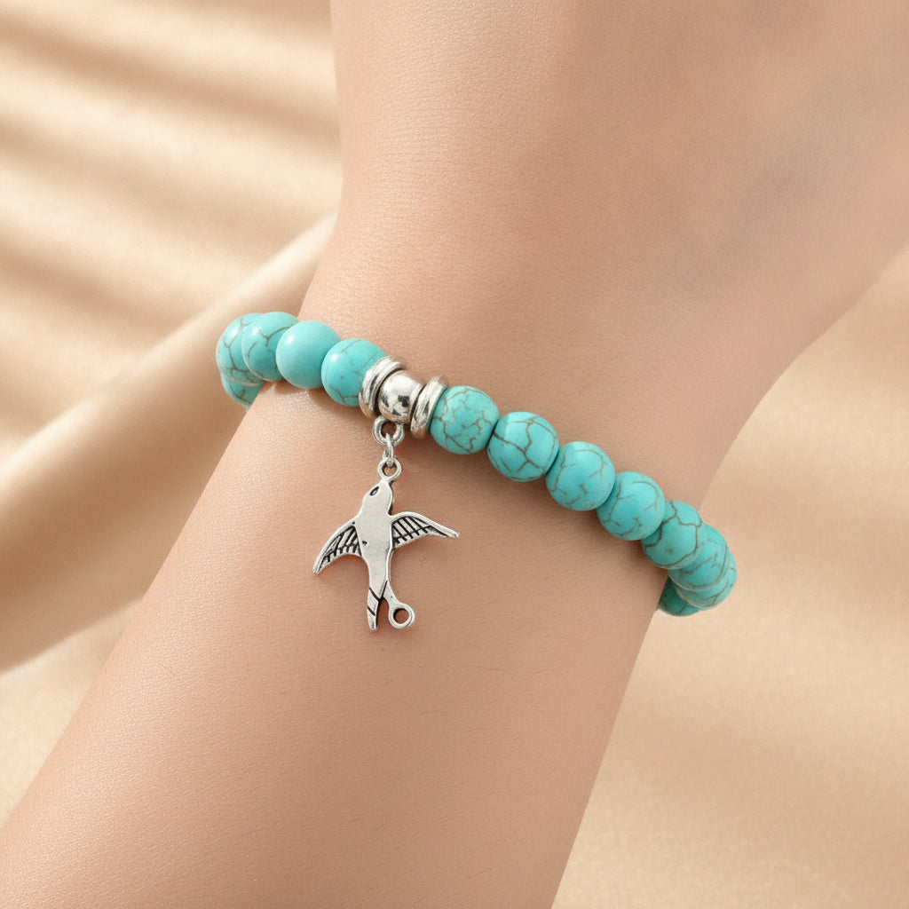 Turquoises Vintage Bracelet for Women, in Dove
