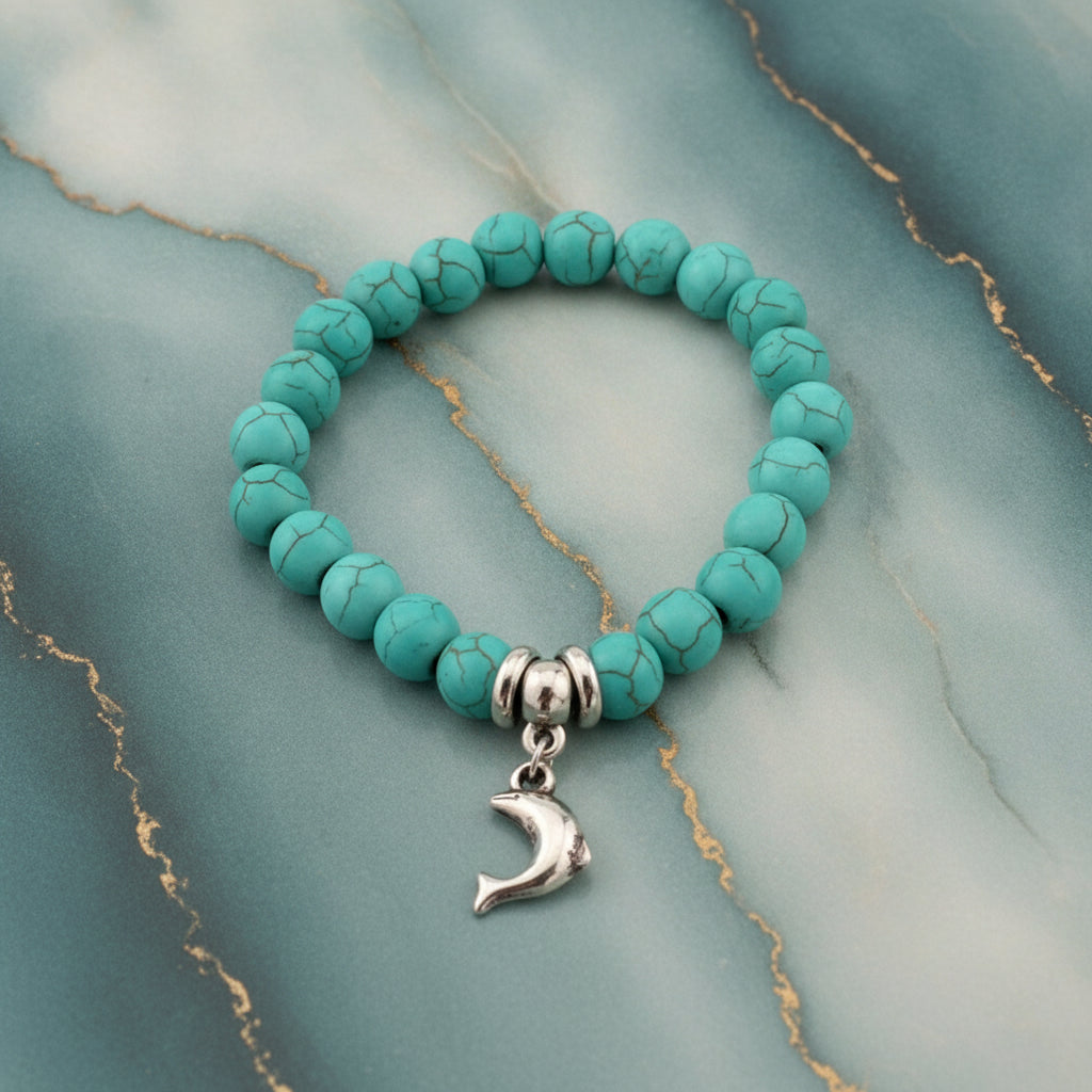 Turquoises Vintage Bracelet for Women, in Fish