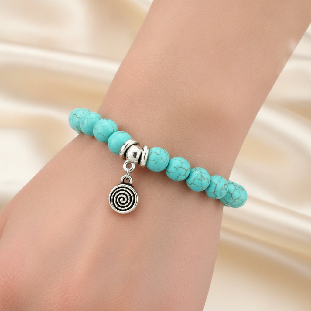 Turquoises Vintage Bracelet for Women, in Round