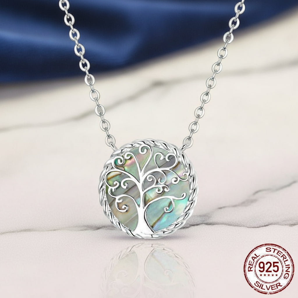 Colorful 925 Sterling Silver Tree Of Life Women's Necklace