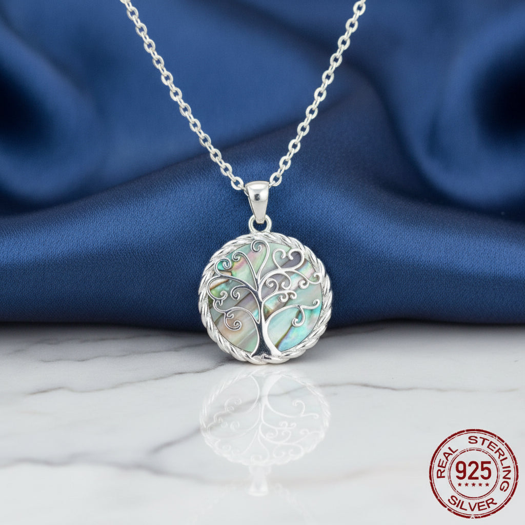 Colorful 925 Sterling Silver Tree Of Life Women's Necklace