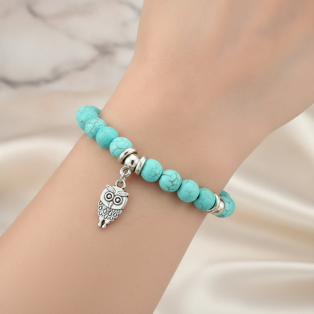 Turquoises Vintage Bracelet for Women, in Owl
