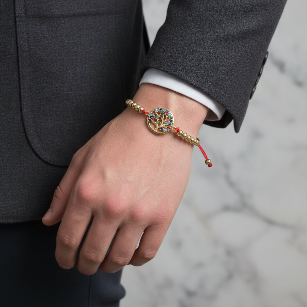 Micro Inlaid Zircon Lucky Tree Bracelet Unisex