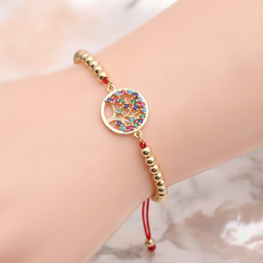 Micro Inlaid Zircon Lucky Tree Bracelet Unisex