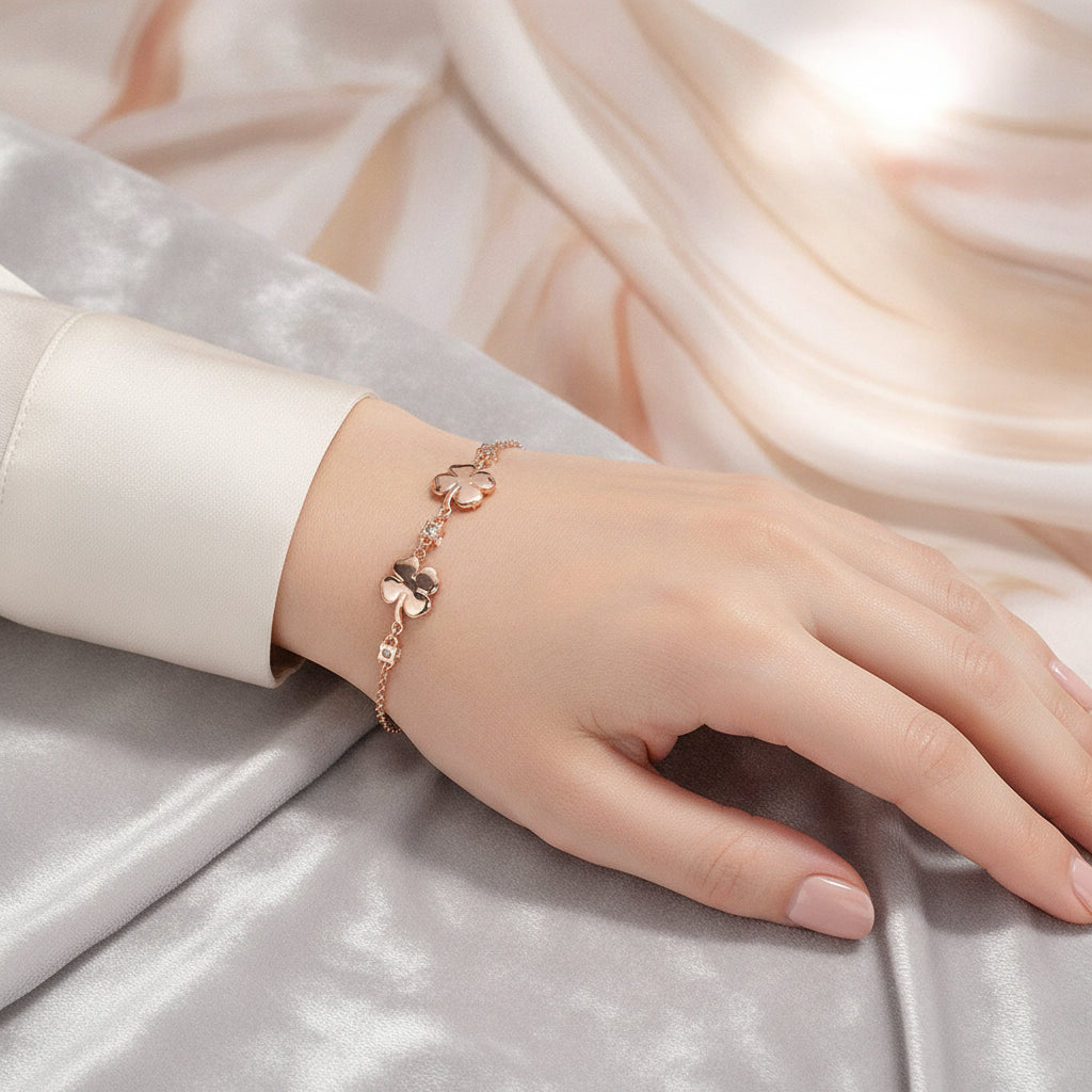 Rose Gold 925 Heart Bracelet for Women
