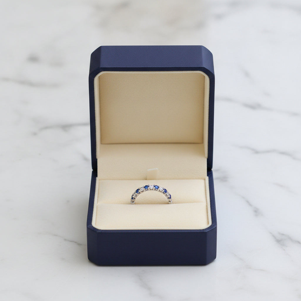 S925 Sterling Silver Platinum Plated Eternity Ring for Women