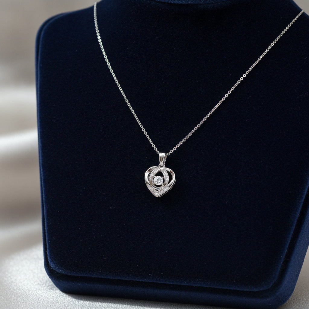 Platinum Plated S925 Silver Moissanite Necklace