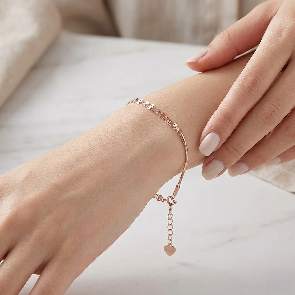 The Amara Mixed-Link Bracelet | Rose Gold Vermeil