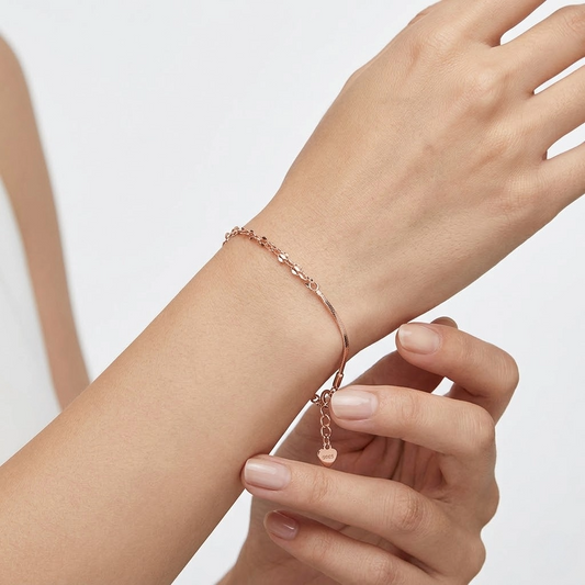 The Amara Mixed-Link Bracelet | Rose Gold Vermeil