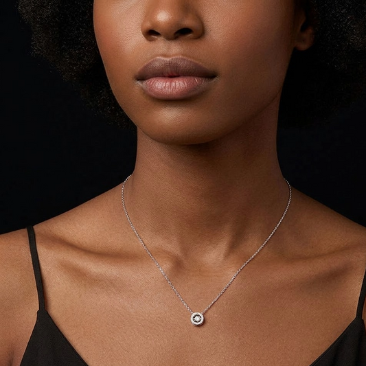 The Aura Dancing Moissanite Necklace | 0.5ct S925 Sterling Silver