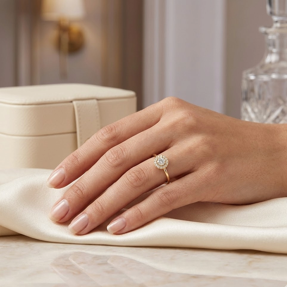 The Elara Cushion Cut Moissanite Ring | 18K Gold Vermeil