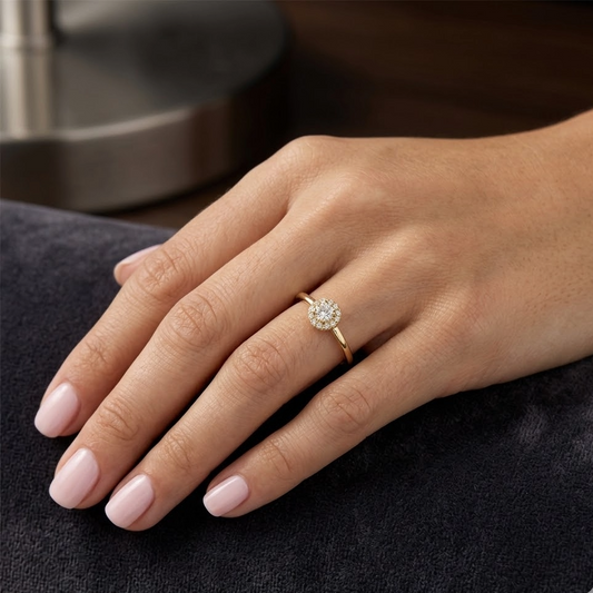 The Elara Cushion Cut Moissanite Ring | 18K Gold Vermeil