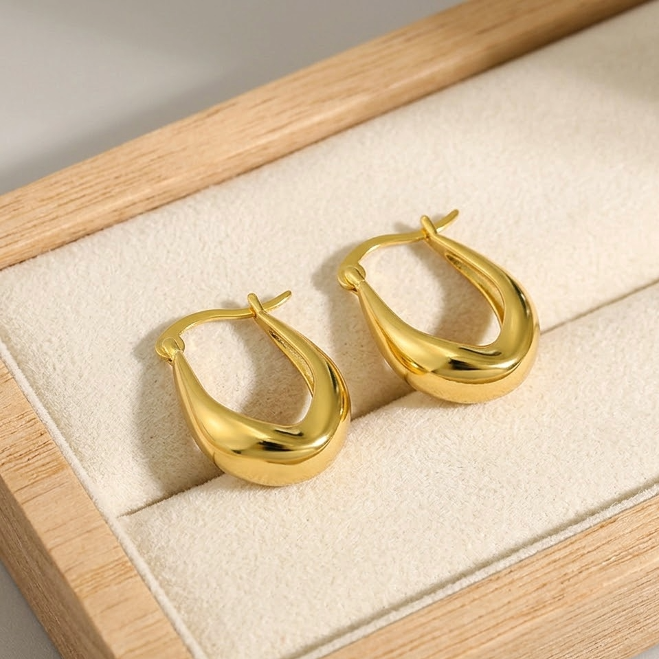 The Eos U-Hoop Sculptural Earrings | Genuine S925 Sterling Silver