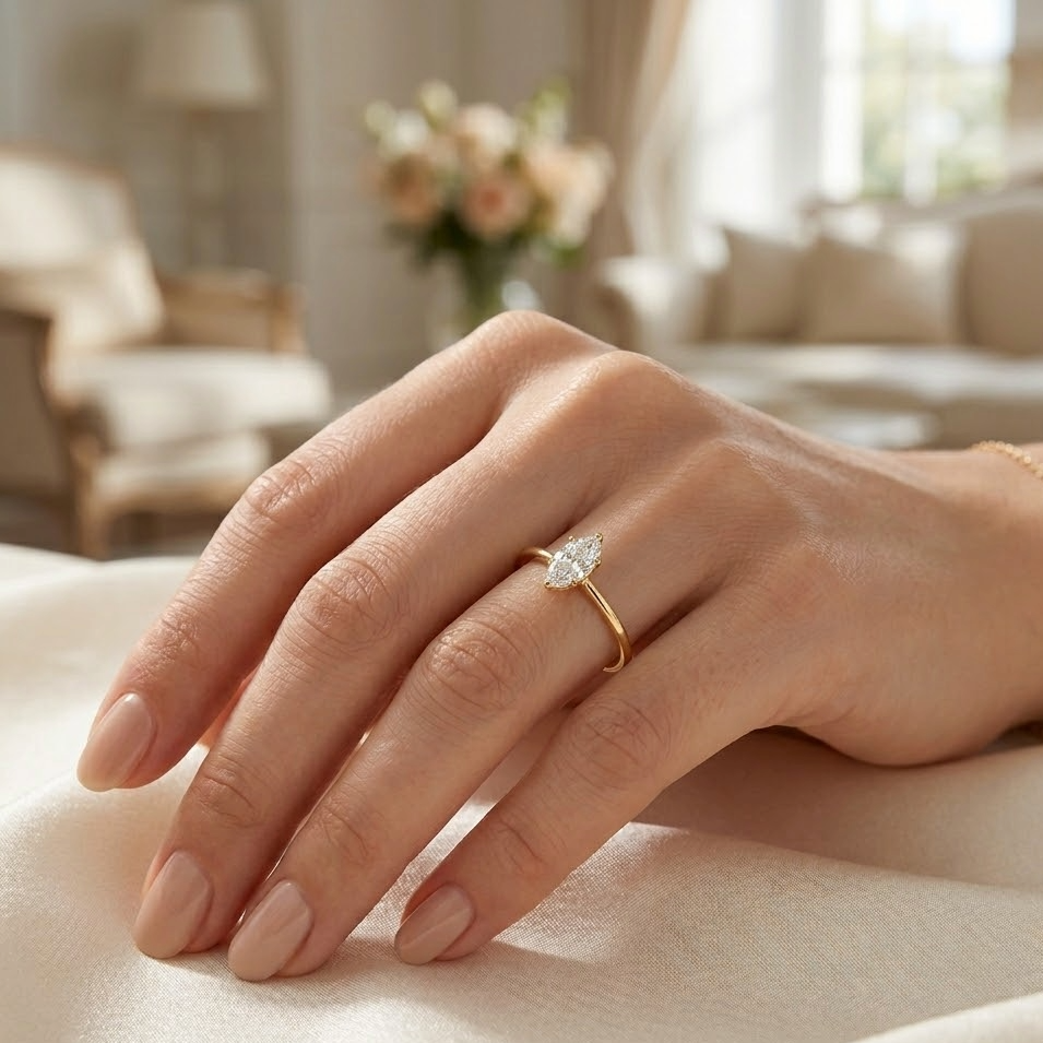 The Seraphic Eternal Cross Ring | D-Color Moissanite in 14K Gold Vermeil
