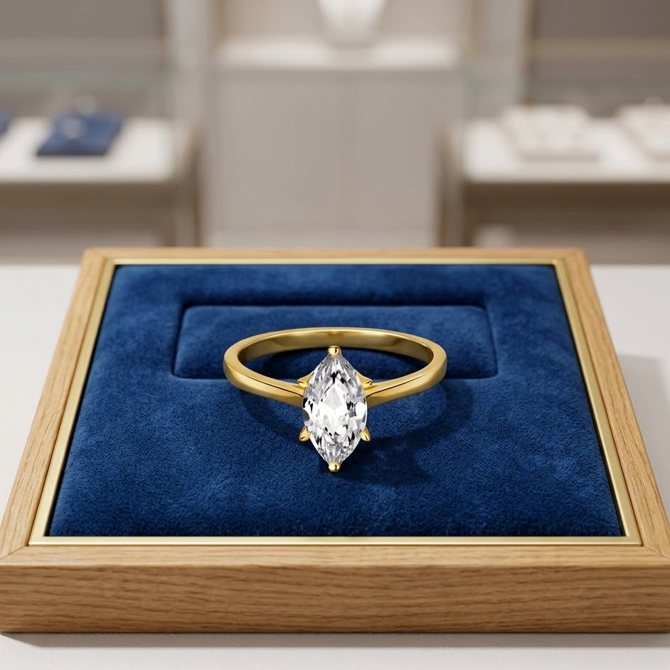 The Seraphic Eternal Cross Ring | D-Color Moissanite in 14K Gold Vermeil