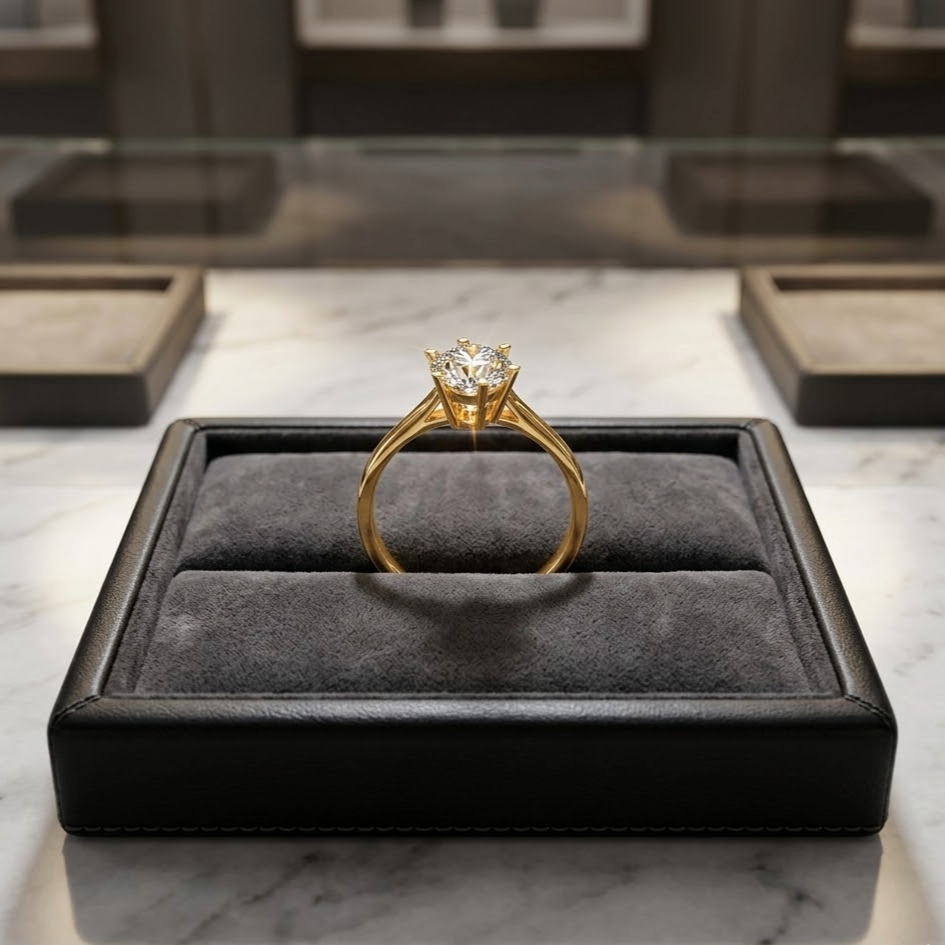 The Seraphic Eternal Cross Ring | D-Color Moissanite in 14K Gold Vermeil