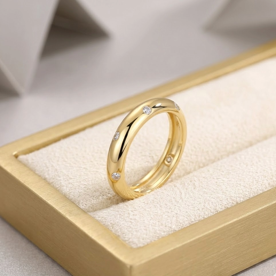 The Midnight Galaxy Moissanite Band | Luxury Eternity Style S925 Silver