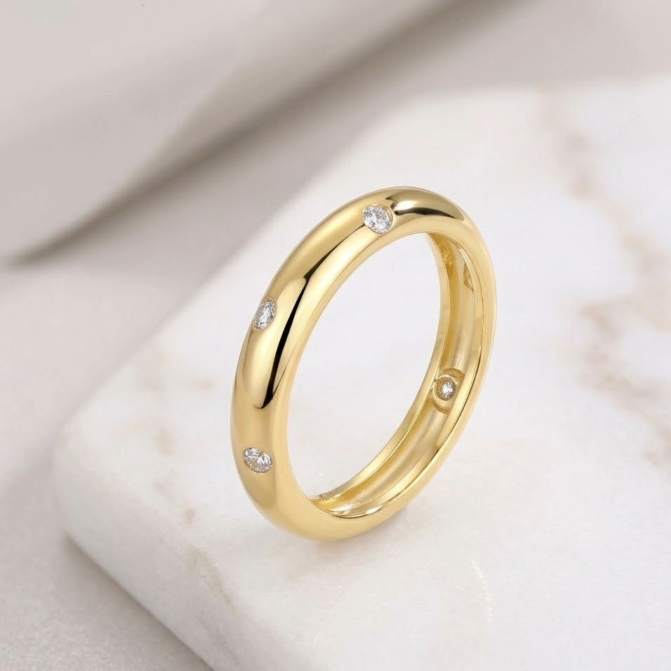 The Midnight Galaxy Moissanite Band | Luxury Eternity Style S925 Silver