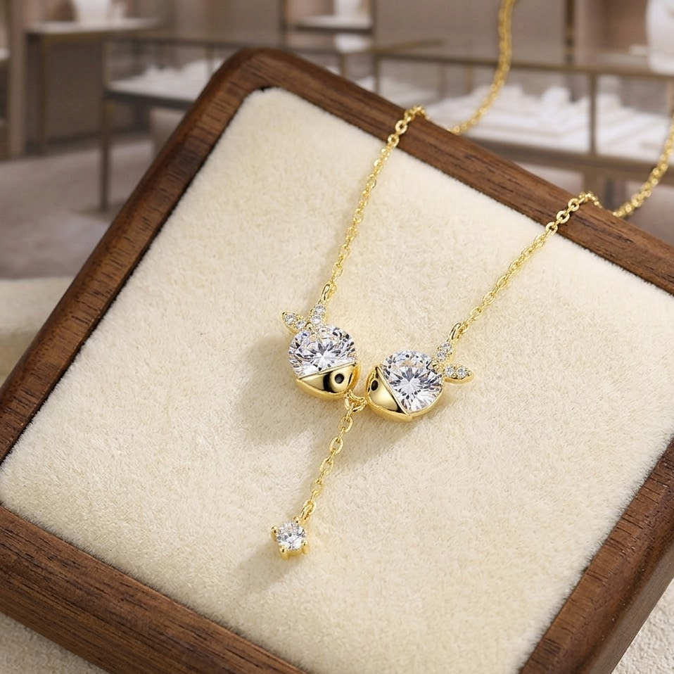 The Pisces Eternal Bond Necklace | S925 Sterling Silver & Pavé Zirconia
