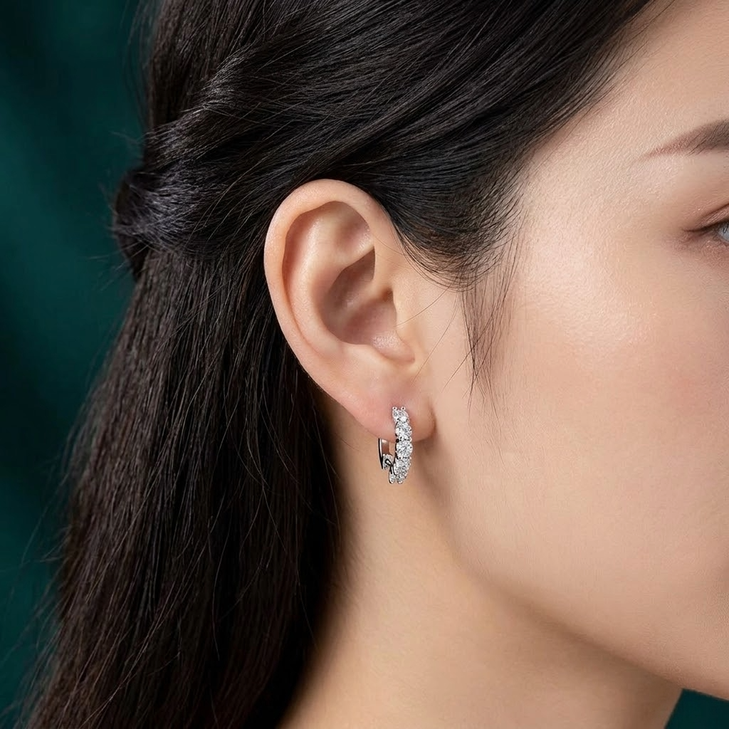The Quintessence 5-Carat Moissanite Hoops | D-Color S925 Sterling Silver