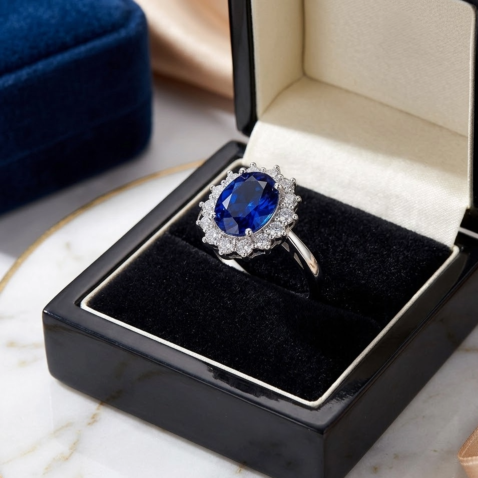 Royal Blue Silver Ring