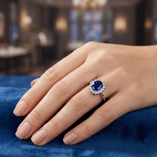 Royal Blue Silver Ring
