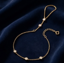 Ethereal S925 Gold-Plated Sterling Silver Finger Link Bracelet
