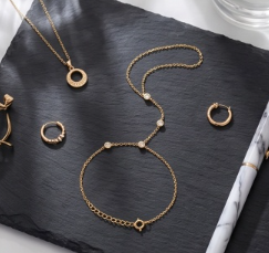Ethereal S925 Gold-Plated Sterling Silver Finger Link Bracelet