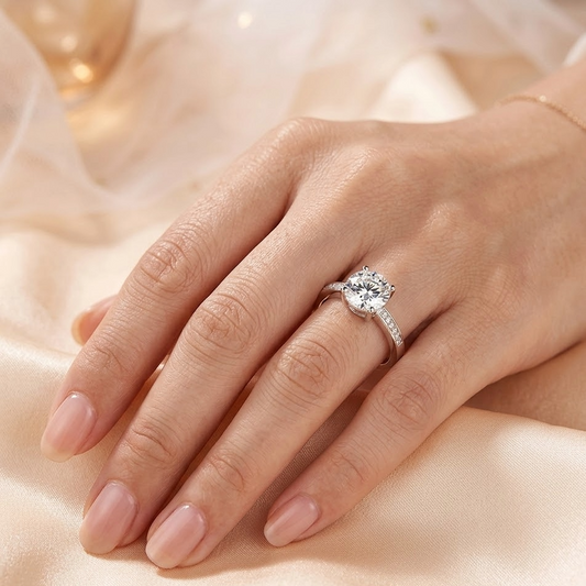 Sterling Silver Engagement Ring