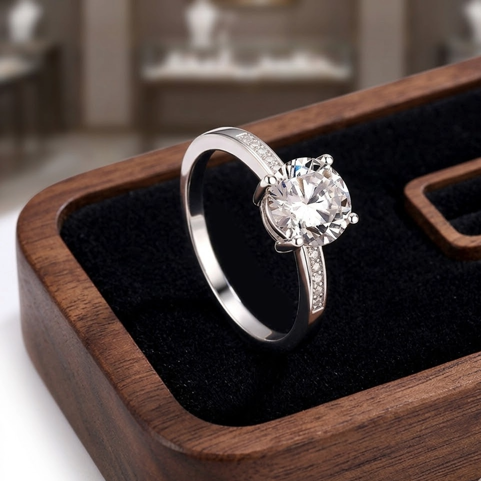 Sterling Silver Engagement Ring