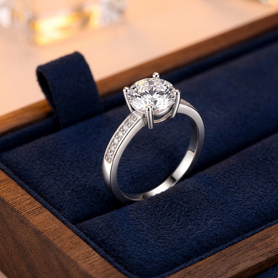 Sterling Silver Engagement Ring