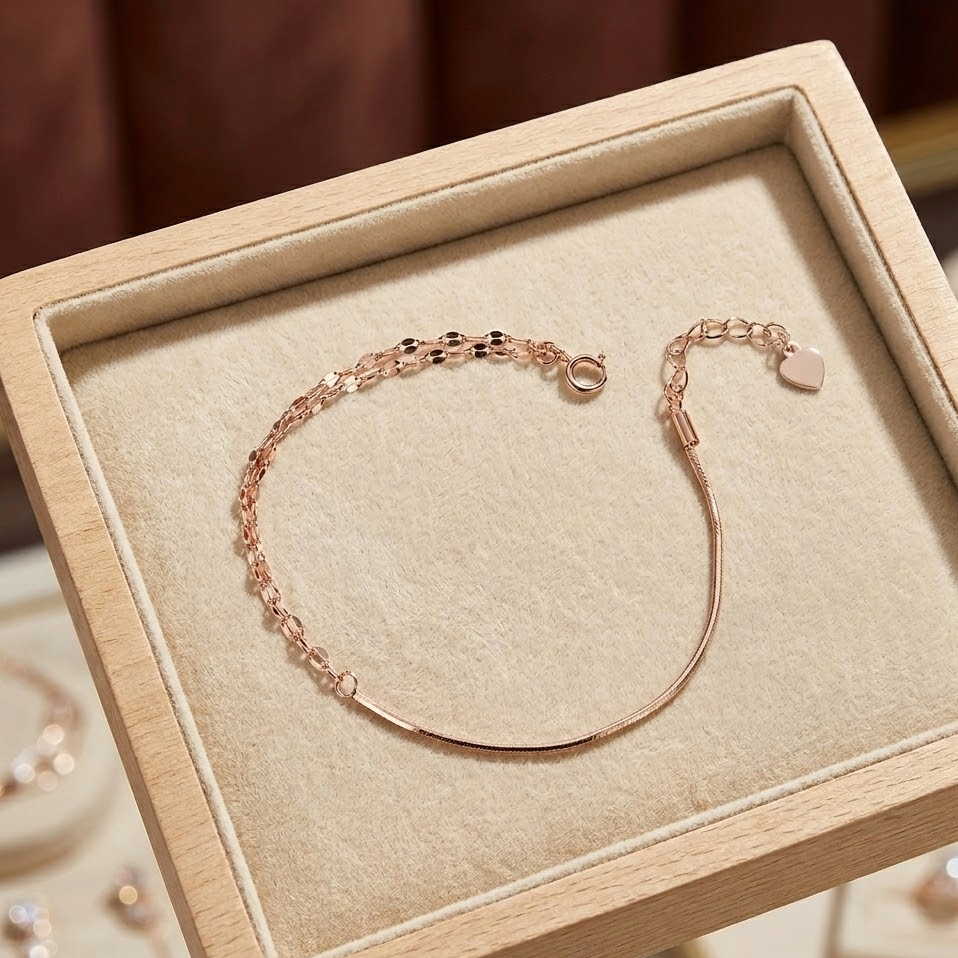 The Amara Mixed-Link Bracelet | Rose Gold Vermeil