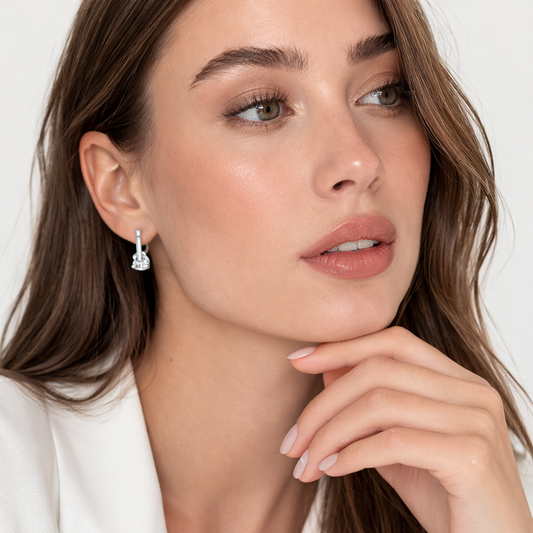 The Cygnus Solitaire Drops | 1.0ctw D-Color Moissanite S925 Silver