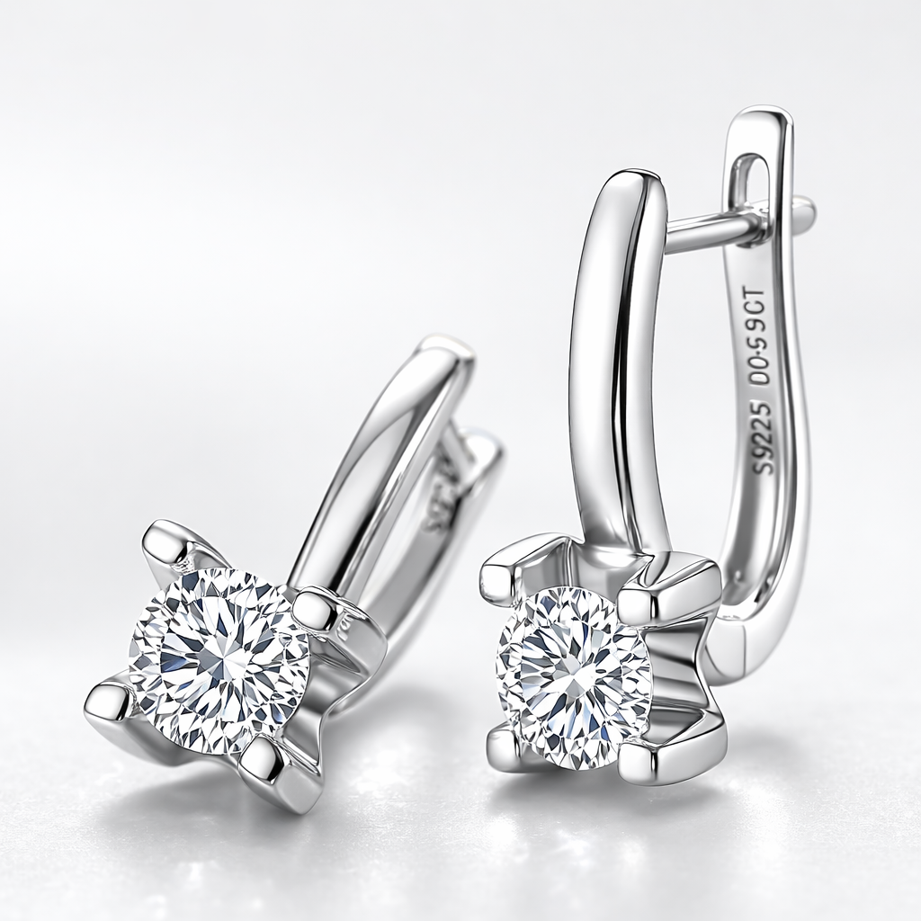 The Cygnus Solitaire Drops | 1.0ctw D-Color Moissanite S925 Silver