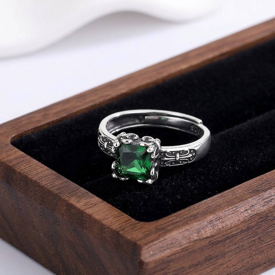 Vintage Sterling Silver Square Ring