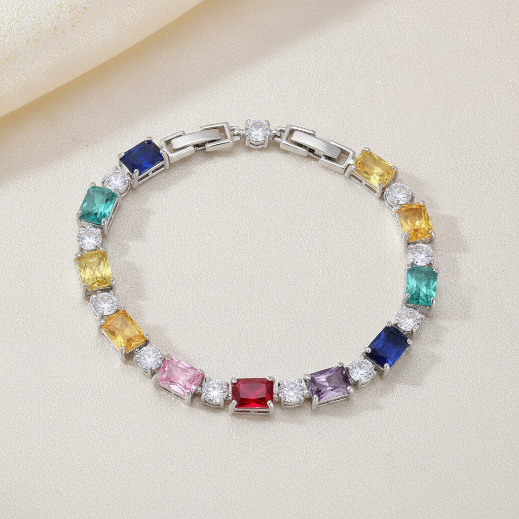 Colored Zircon Bracelet For Men, in Colorful bracelets