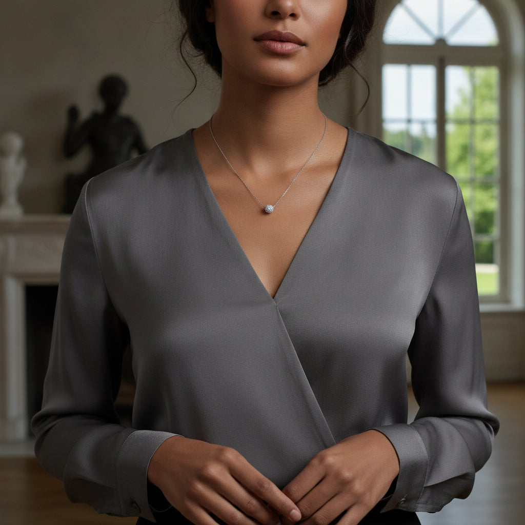 Platinum-plated S925 silver Moissanite Pendant Necklace