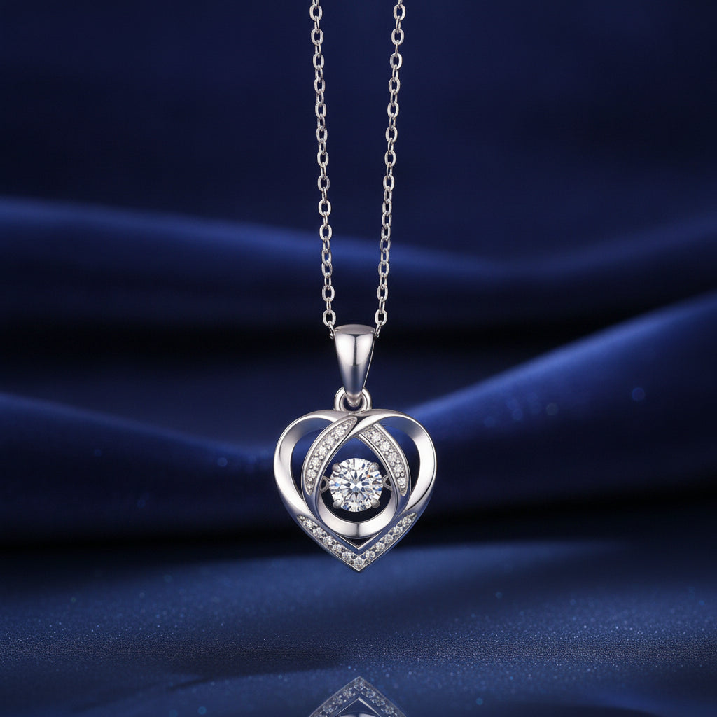 Platinum Plated S925 Silver Moissanite Necklace