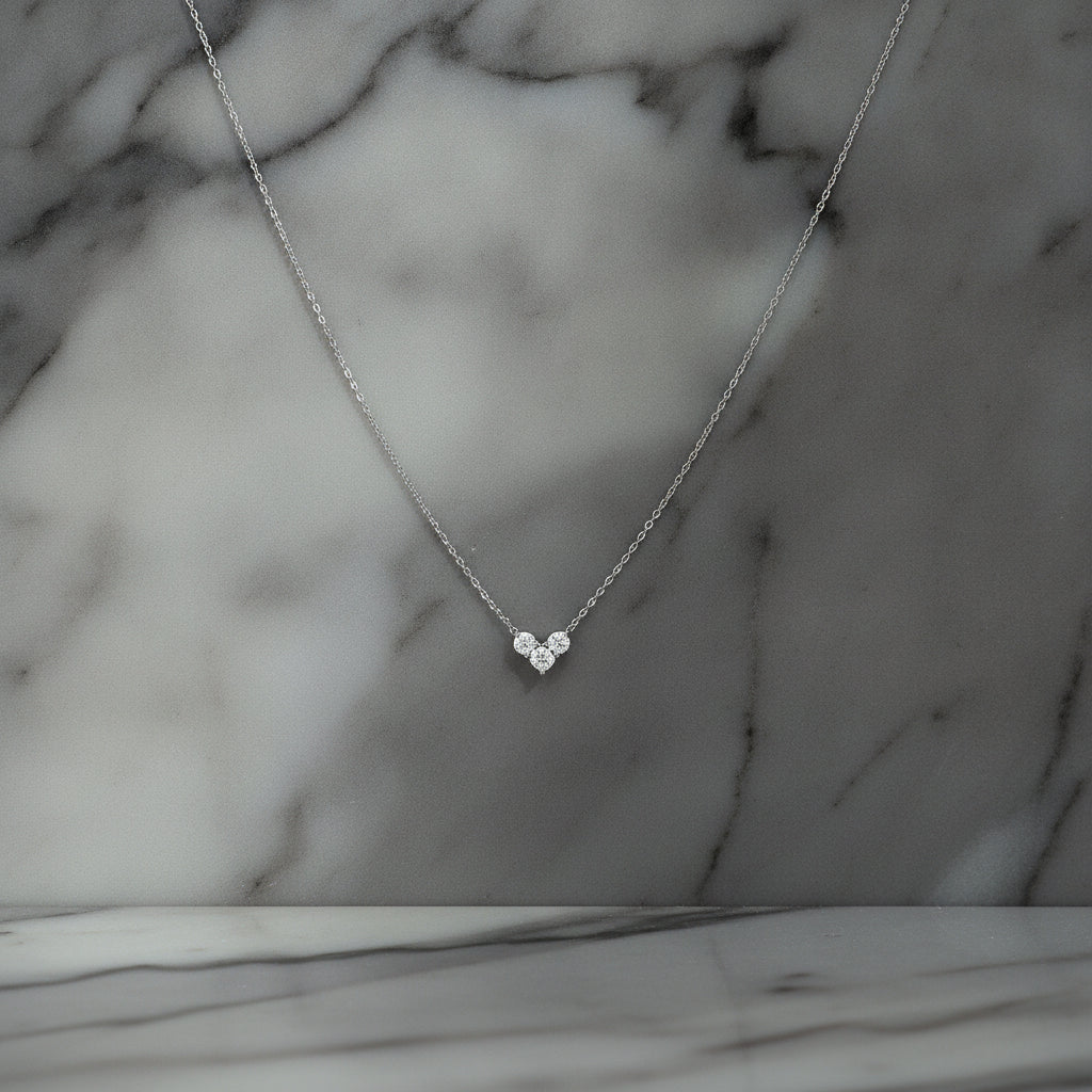 Square Moissanite S925 Platinum Plated Silver Necklace