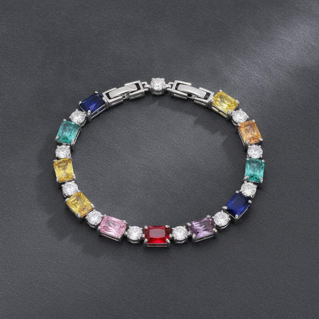 Colored Zircon Bracelet For Men, in Six color bracelet