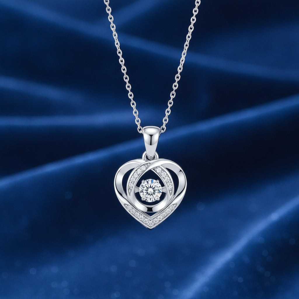 Platinum Plated S925 Silver Moissanite Necklace