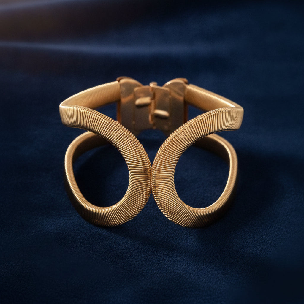 Minimalist Spring Fold Wrap Design Bracelet for Women