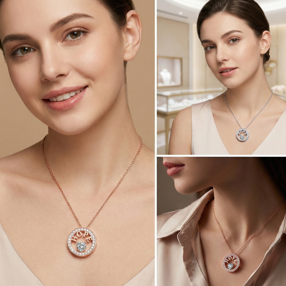 Radiant Hope Solitaire Necklace | 18K Gold Vermeil